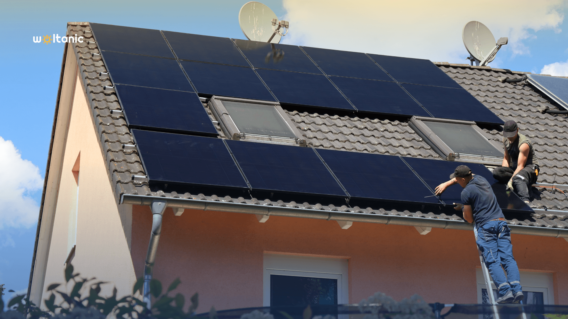 Solar panel installation on German home